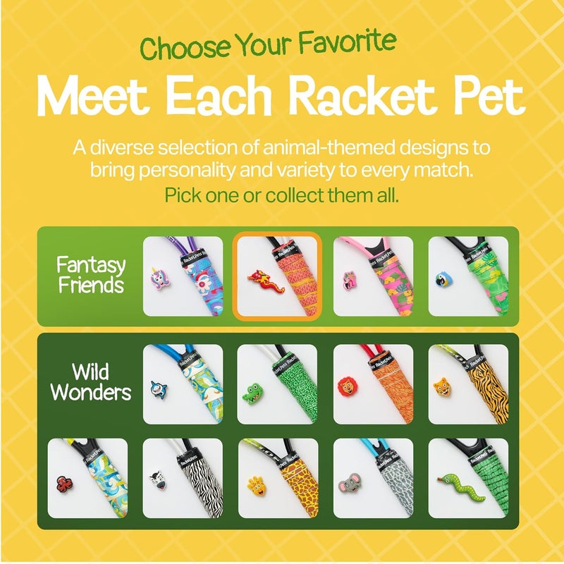 Racket Pets Kids Tennis Racket Dampener & Matching Overgrip Tape, Performance Shock Absorbing Dampener for Tennis Racket - Image 5