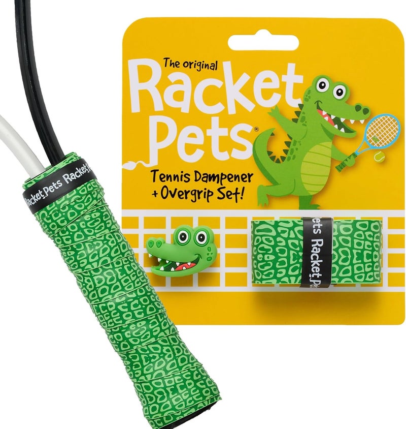 Racket Pets Kids Tennis Racket Dampener & Matching Overgrip Tape, Performance Shock Absorbing Dampener for Tennis Racket - Image 1