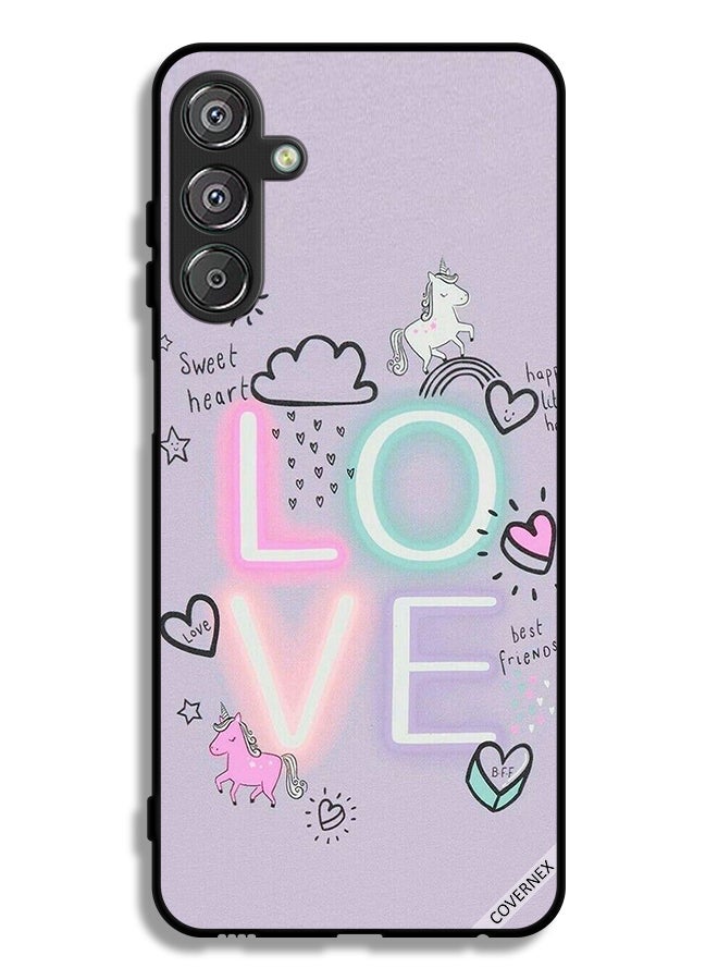 Covernex Samsung Galaxy F15 5G Protective Case Cover Sweet Heart Love Unicorn - Image 1