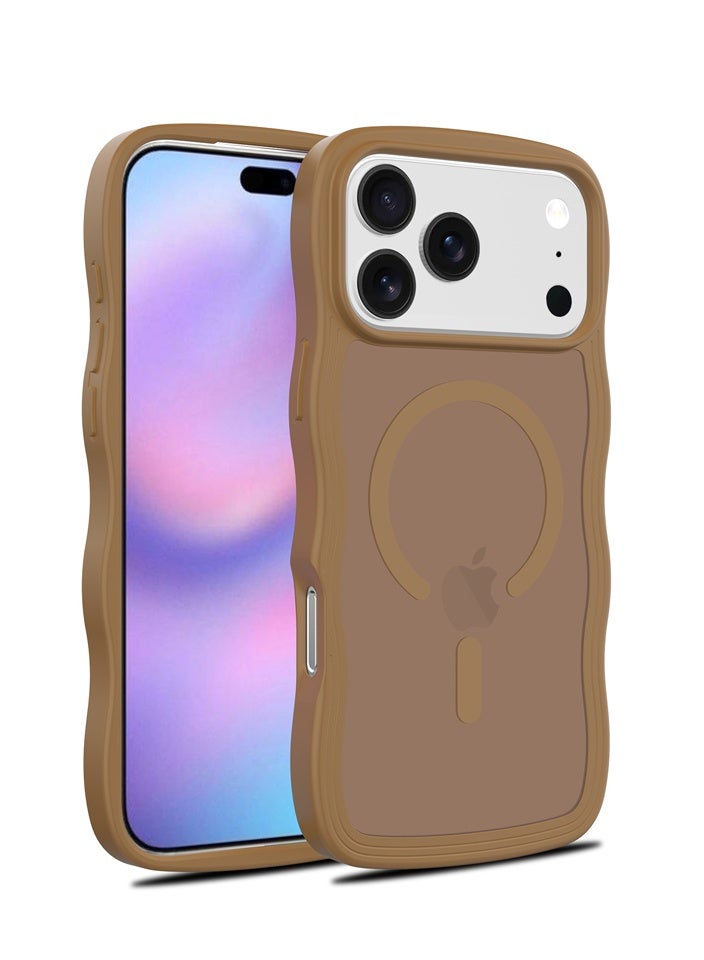 V.nice Magnetic for iPhone 17 Pro Case Cute Wavy Full Camera Protection [Compatible with MagSafe] Matte Anti-Slip Bumper Women Girls Boys Protective Cover - Image 1
