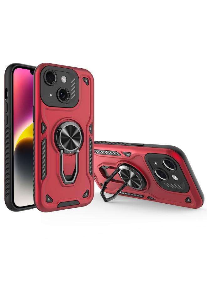 S-TOP Case For iPhone 14 Metal Rotating Bracket TPU + PC Magnetic Phone Case - Image 1