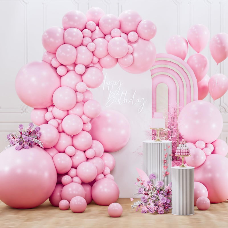 PartyWoo Light Pink Balloons 127pcs Different Sizes of 36 18 12 10 5 Inch Pastel Pale Baby Pink Balloon Arch Kit for Baby Shower Bachelorette Bridal Shower Birthday Party Decorations Pink-Y48 - Image 1