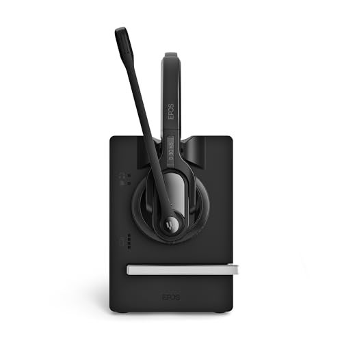 EPOS Impact D 30 Phone - Wireless DECT Dual Ear Headset for Connection to a Desk Phone, Black - Image 1