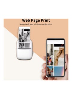 Generic Portable Mini Pocket Photo Printer White/Brown  - Image 3