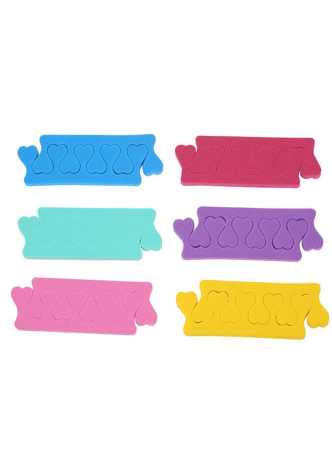 Generic - 4PCS Toe Separators Sponge Foam Toe Spacers for Pedicure Nail Salon Use Random Color - Image 1