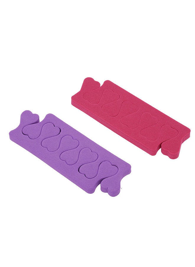 Generic - 4PCS Toe Separators Sponge Foam Toe Spacers for Pedicure Nail Salon Use Random Color - Image 1