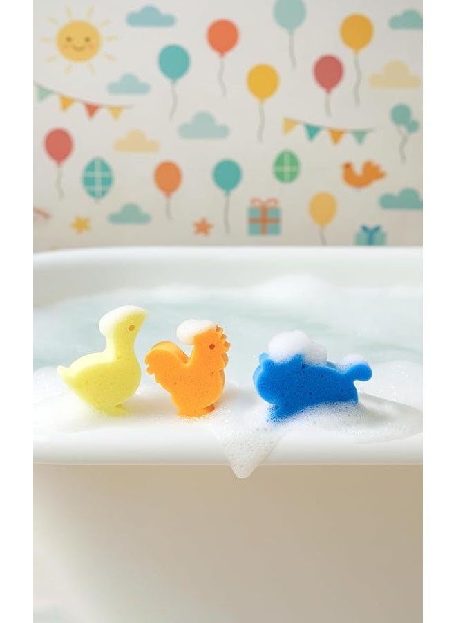 Martini Kids Colorful Farm Animal Bath Sponge | Fun & Gentle Bath Sponge for Children - Image 2