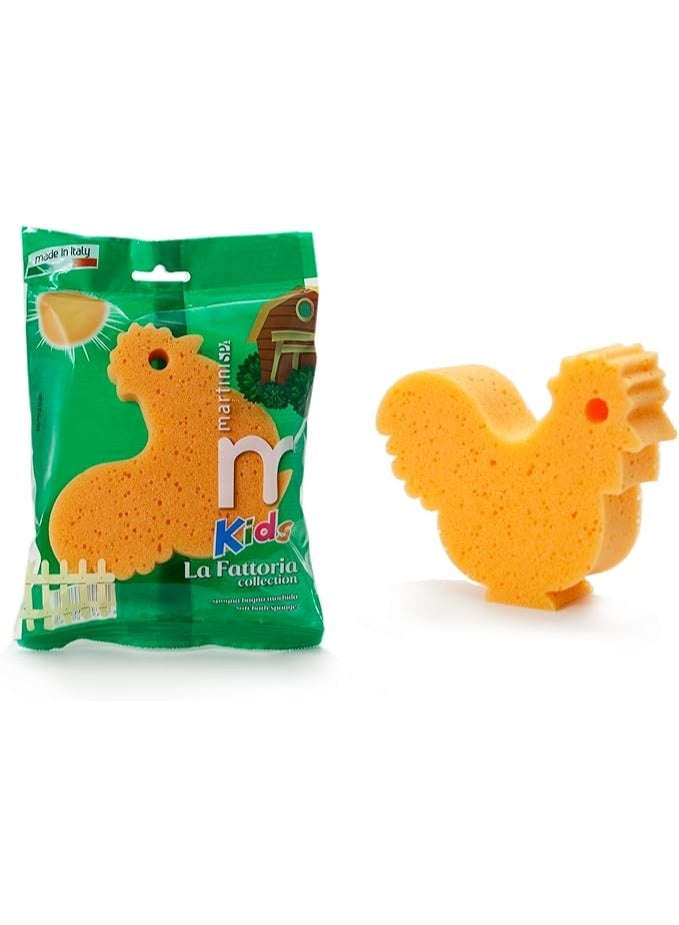 Martini Kids Colorful Farm Animal Bath Sponge | Fun & Gentle Bath Sponge for Children - Image 1