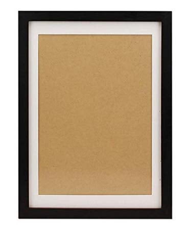FUNTRESS 10x14 Picture Frame for Wall Hanging Family Photo Frame Wood Living Room Document Collage Frame with Mat (10x14 inch  Black) - Image 1