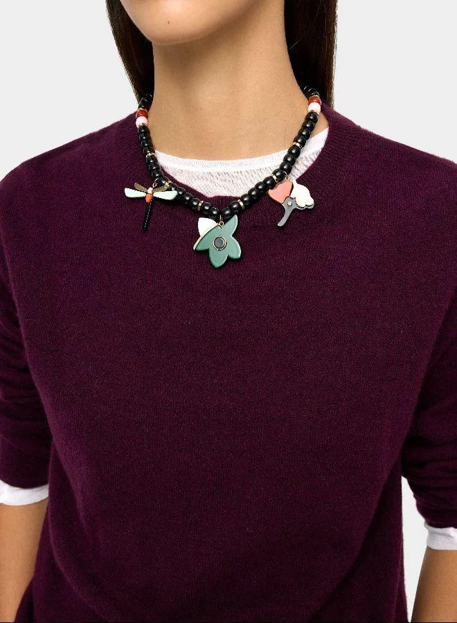 بارفوا عقد من الخرز مع قلائد من الراتنج