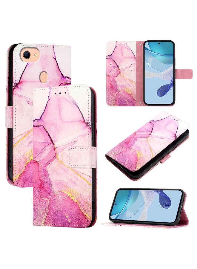 S-TOP Case For OPPO F17 / A73 2020 4G Global PT003 Marble Pattern Flip Leather Phone Case - Image 1