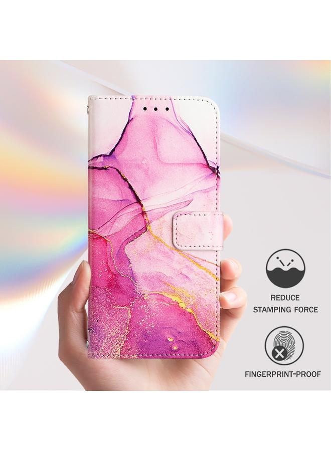 S-TOP Case For OPPO F17 / A73 2020 4G Global PT003 Marble Pattern Flip Leather Phone Case - Image 5