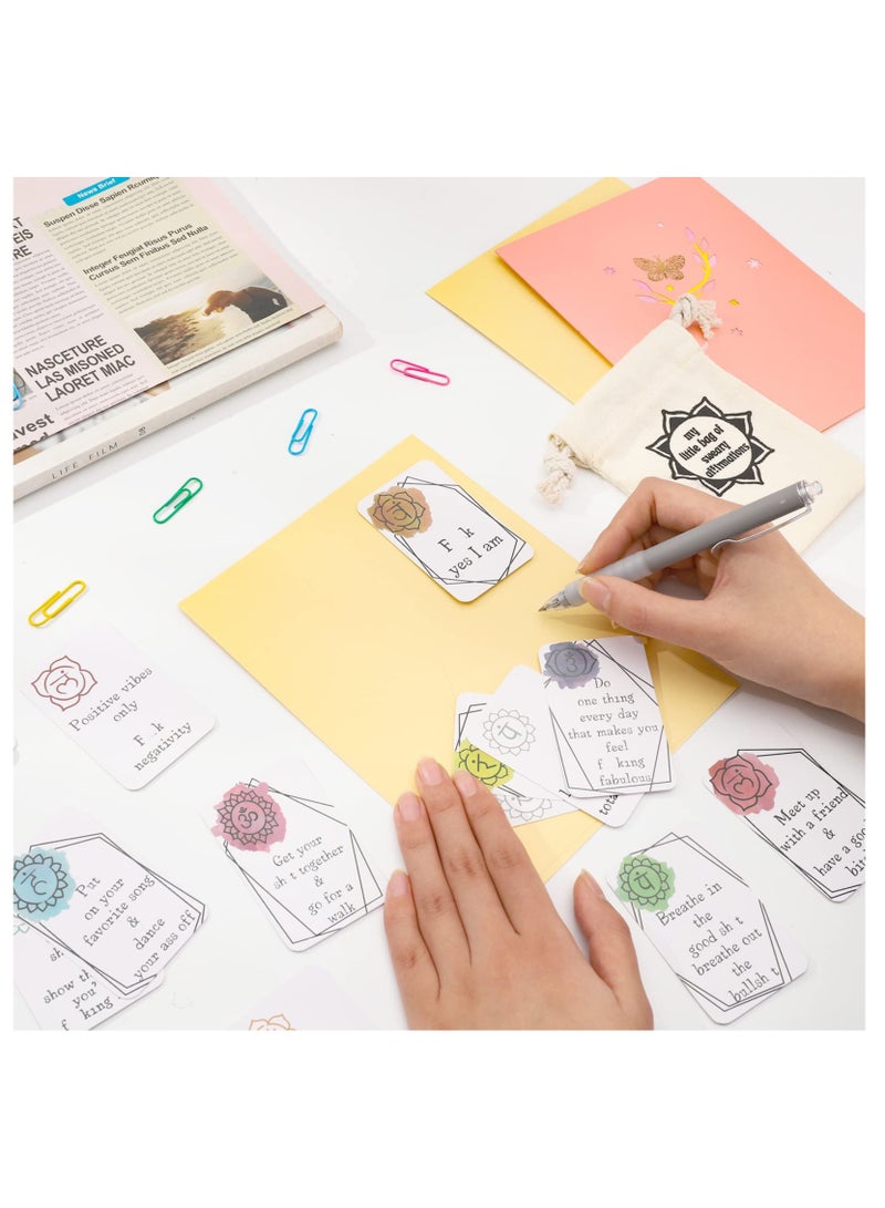 SYOSI 32 PCS Funny Affirmation Card Gift, Sweary Affirmation Cards, Positive Cards, Swear Cards for Self-Improvement, Encouragement Confirmation Card Set Birthday Gift Card for Friends - Image 3