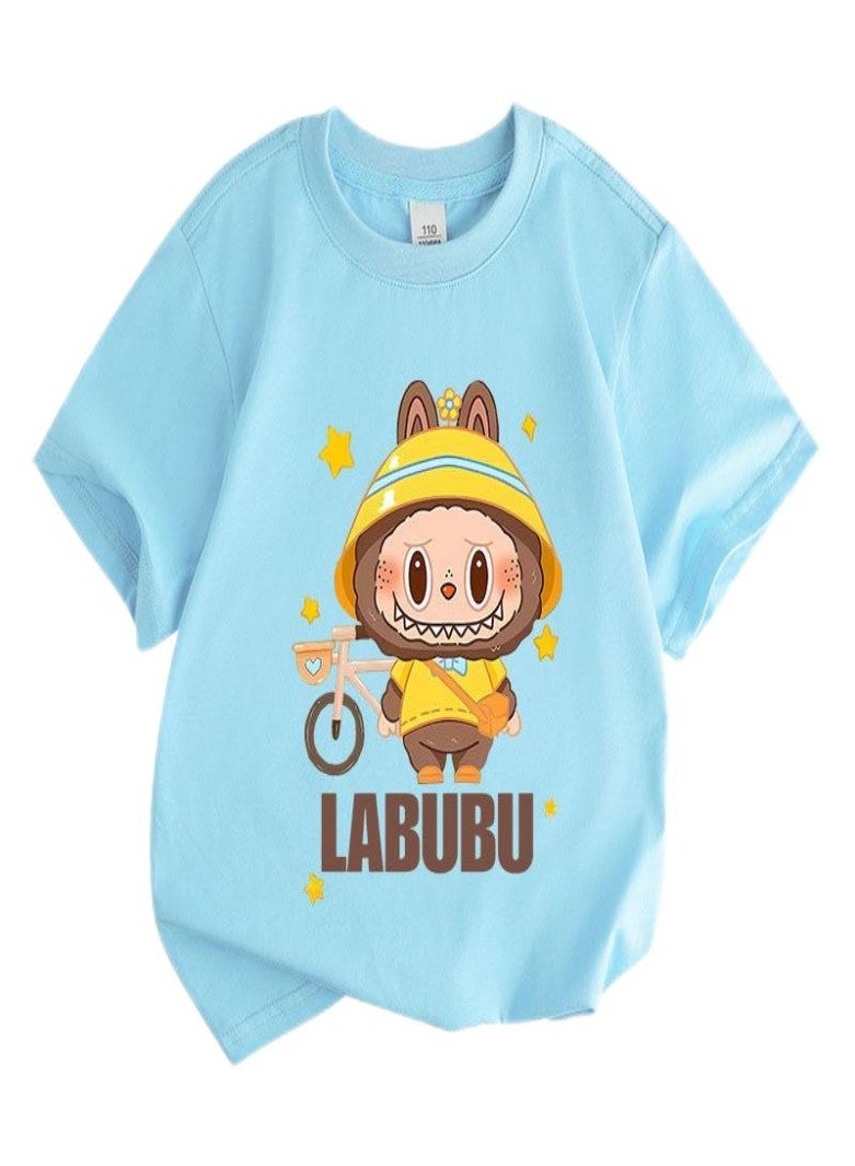 LABUBU Unisex Short Sleeve Stylish Top TShirt cotton Tee for Boys Girls Kid Children - Image 1