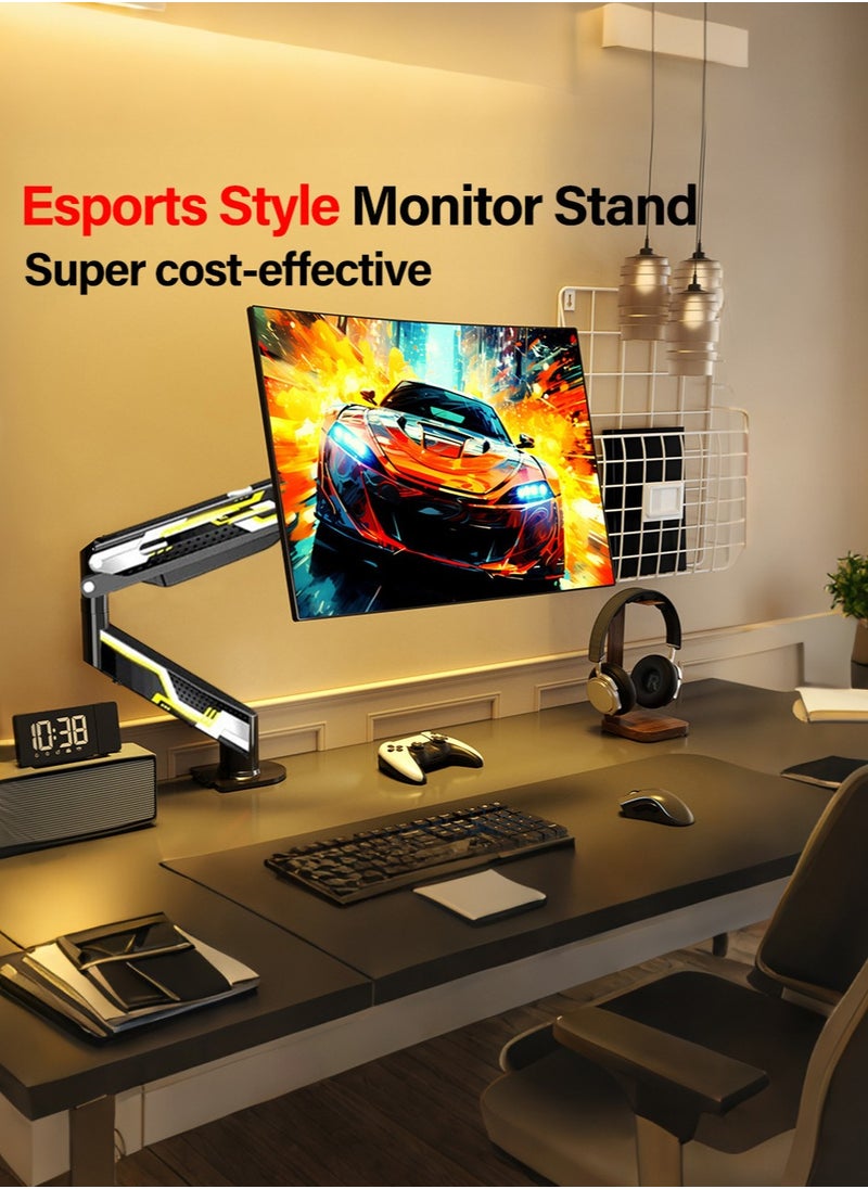 XiuWoo Monitor Mount Gas Spring Monitor Arm Desk Mount Fully Adjustable Fits 17-32inch Monitors Weight Capacity up to 10kg  - Image 2