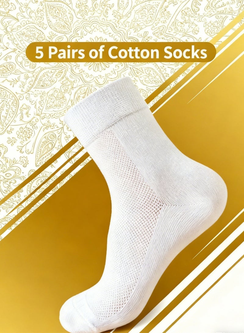 5 Pairs PureCotton Socks  Breathe Easy - Image 1