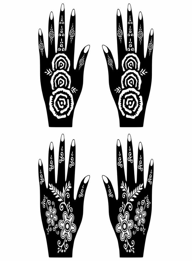 Komstec All-in-One Henna Combo Mehndi Stencil Stickers for Festivals & Weddings Pack of 2 - Image 1