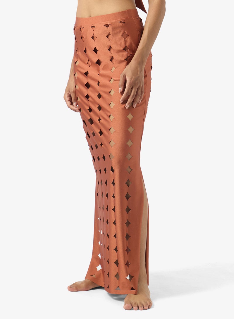 Soleira Laser Cut Out Bikini Set With Skirt - Image 5