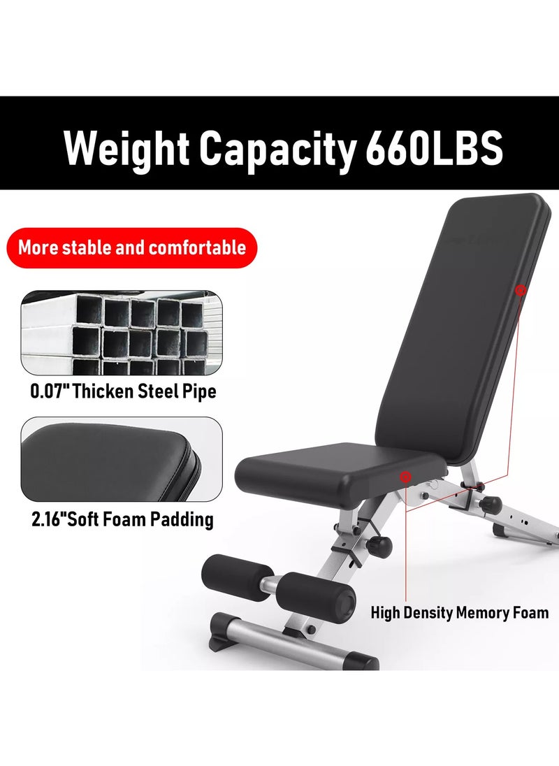 Generic - Adjustable/Foldable Utility Weight Bench For Home Gym - Image 1
