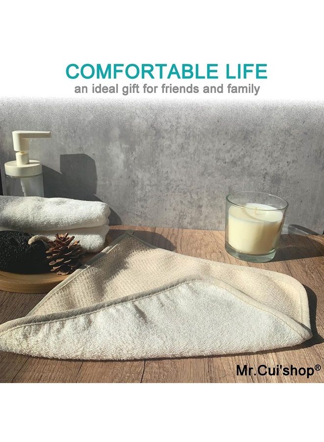Mr.Cui'shop 6Pack 12" Large XL Soft Weave & Bamboo Fiber Spa Exfoliating Face and Body Wash Cloths, Dual-Sided With Exfoliating Scrub and Bamboo Fiber for Shower - Remove Dead Skin - Great for Skin in the Bath - Image 2