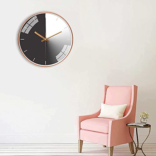 ZEPOLI Wall Clock Modern Analog Stylish Silent Non-Ticking Night Light Easy-to-Read Numbers for Home Hall Bathroom Living Bedroom Kitchen Decorative (Smokey) - Image 4