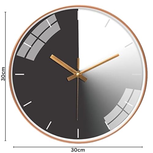 ZEPOLI Wall Clock Modern Analog Stylish Silent Non-Ticking Night Light Easy-to-Read Numbers for Home Hall Bathroom Living Bedroom Kitchen Decorative (Smokey) - Image 5