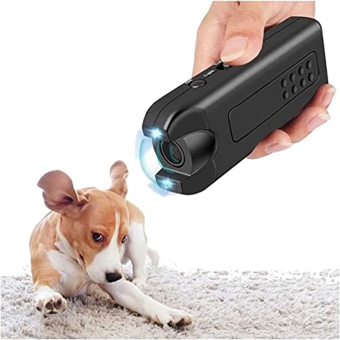 VALUEVIBES جهاز طارد الكلاب بالموجات فوق الصوتية المحمول من ديجيتالزاب - جهاز مضاد للنباح بحساس مزدوج مع 3 أوضاع تدريب ومصباح LED للتحكم في الحيوانات الأليفة في الهواء الطلق (أسود) - Image 4