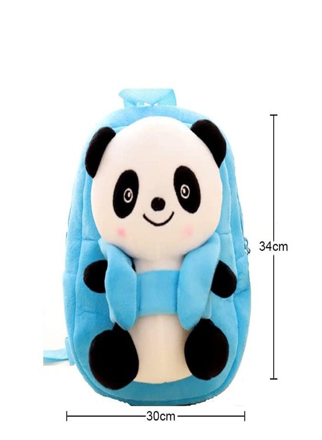 Frantic Kids Soft Cartoon Animal Travelling School Bag Soft Plush Standard 1 Compartment Backpack Boys Girls Baby For 2 To 5 Years Baby/Boys/Girls Nursery, Preschool,(Sky Big Panda) Standard, 10 Litre - Image 4