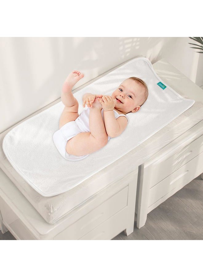 Desert Breeze Distributing Changing Pad Liner 5 Count, Waterproof Larger Changing Pad Cover 28" X 15", Cotton Terry, Absorbent & Skin-Friendly Changing Pad Liners (Solid Improved Thickness) - Image 4