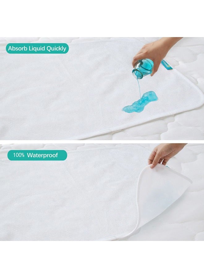 Desert Breeze Distributing Changing Pad Liner 5 Count, Waterproof Larger Changing Pad Cover 28" X 15", Cotton Terry, Absorbent & Skin-Friendly Changing Pad Liners (Solid Improved Thickness) - Image 2