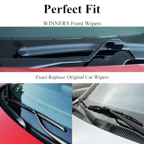 WINNERS Windshield Wiper Blades for Kia Seltos 2021 2022 2023 2024, Window Wiper Blades for My Car, Include Front 24 Inch,18 Inch and Rear 12 Inch, Beam Wipers Featured Easy to Install - Image 2