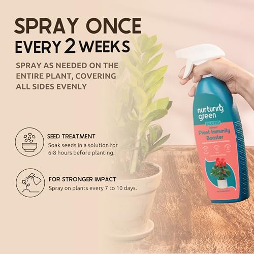 Nurturing Green® Plant Immunity Booster Spray (650 ml liquid) | Enhances Plant Growth, Strengthens Defence System & Increases Pest Resistance | Organic Soil Booster with Amino Acids for Healthy Growth - Image 4