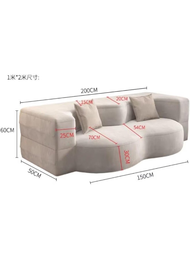 Modern Curved Foldable Sofa Bed - Image 2