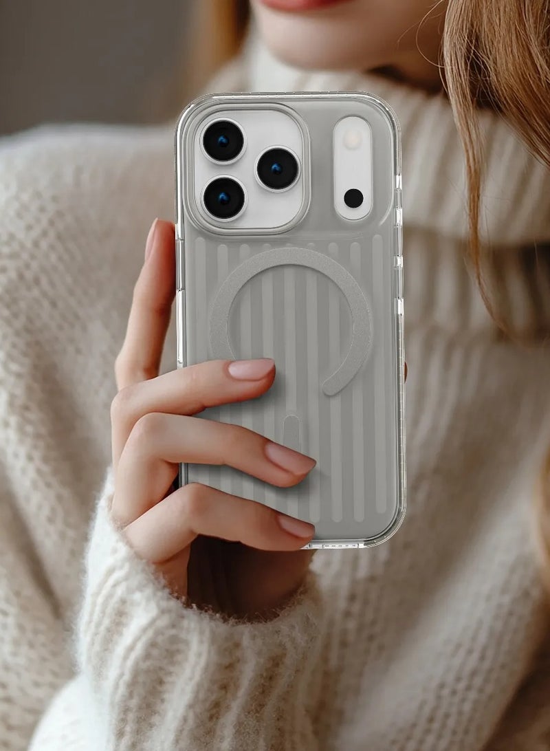 ليفيلو جراب MagSafe لهاتف iPhone 17 Pro مع حماية من الخدش 2H / حواف مرتفعة للكاميرا والشاشة / غطاء خلفي مقاوم للصدمات بزوايا مقاومة للصدمات - رمادي غامق - Image 2