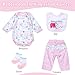Pedolltree Reborn Baby Doll Clothes Baby Girl Doll Clothing Outfit Accessories 4 Pices Sets for 20 23 Inches - Image 3