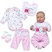 Pedolltree Reborn Baby Doll Clothes Baby Girl Doll Clothing Outfit Accessories 4 Pices Sets for 20 23 Inches - Image 2
