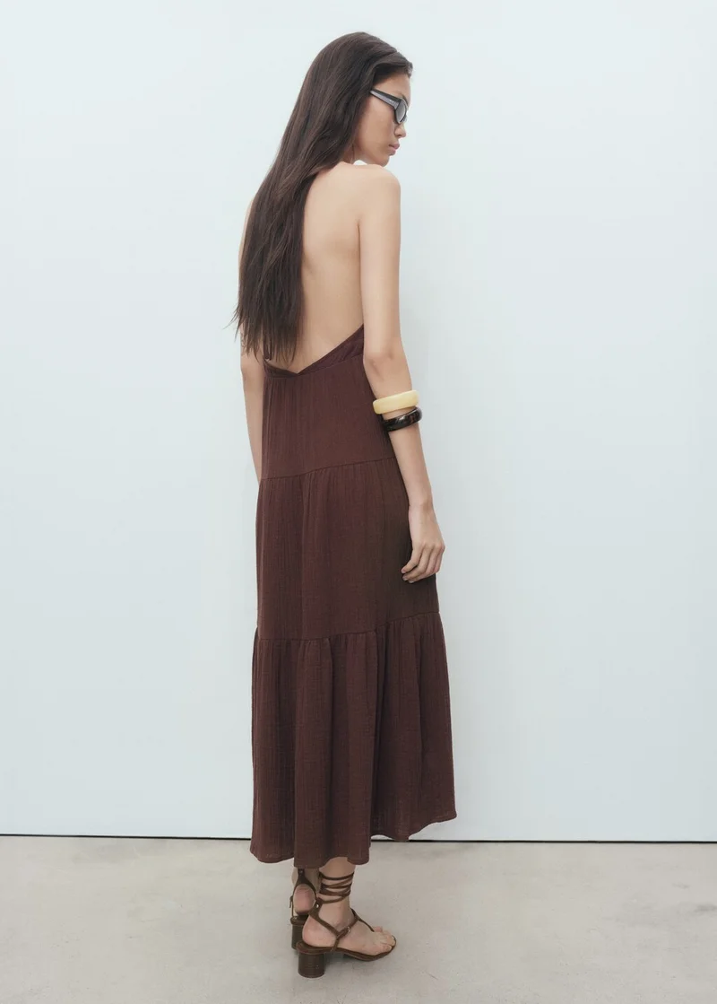 مانجو V-Neck Cotton Dress