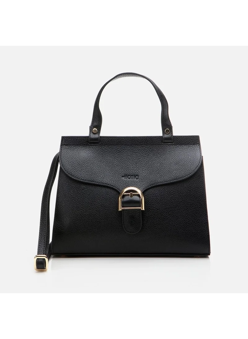 Hotiç 03CAH296570A100 GENUINE Leather Black Women's Bag