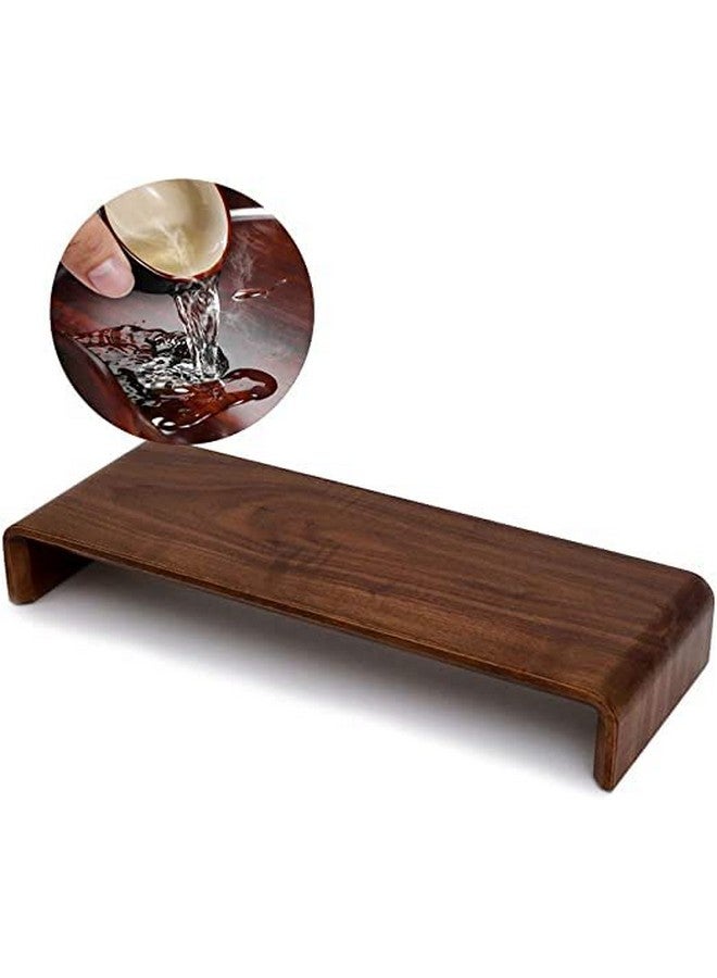 carpentray Wooden Computer Monitor Stand, Monitor Riser Desk Shelf Desktop Stand TV Laptop Riser with Keyboard Storage Desk (Walnut Finish) - Image 1