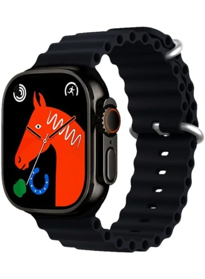 كينيث سكوت Unisex Electronic Movement Watch, Smart Display And Silicone Strap - Ks-Ultra-Black, Black