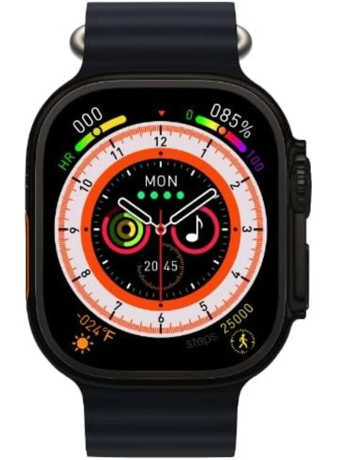 كينيث سكوت Unisex Electronic Movement Watch, Smart Display And Silicone Strap - Ks-Ultra-Black, Black