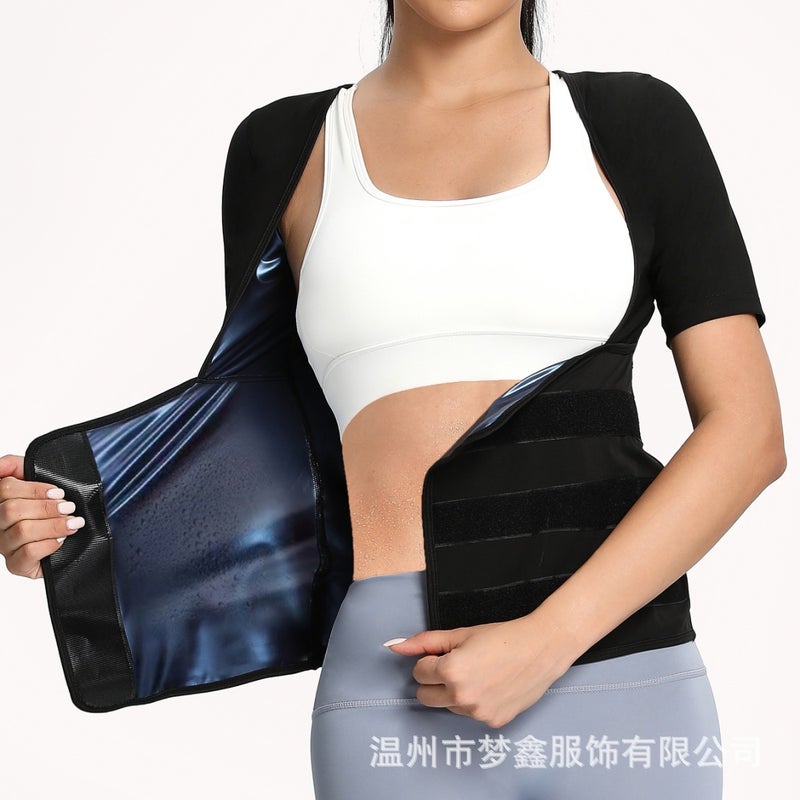 Generation Hair Sealing Waist Sweat-Breaking Sports Body-Shaping Top Waist-Sealing Vest Short-Sleeved Long-Sleeved Belly-Closing Plastic Waist Sweat-Breaking Suit - Image 3