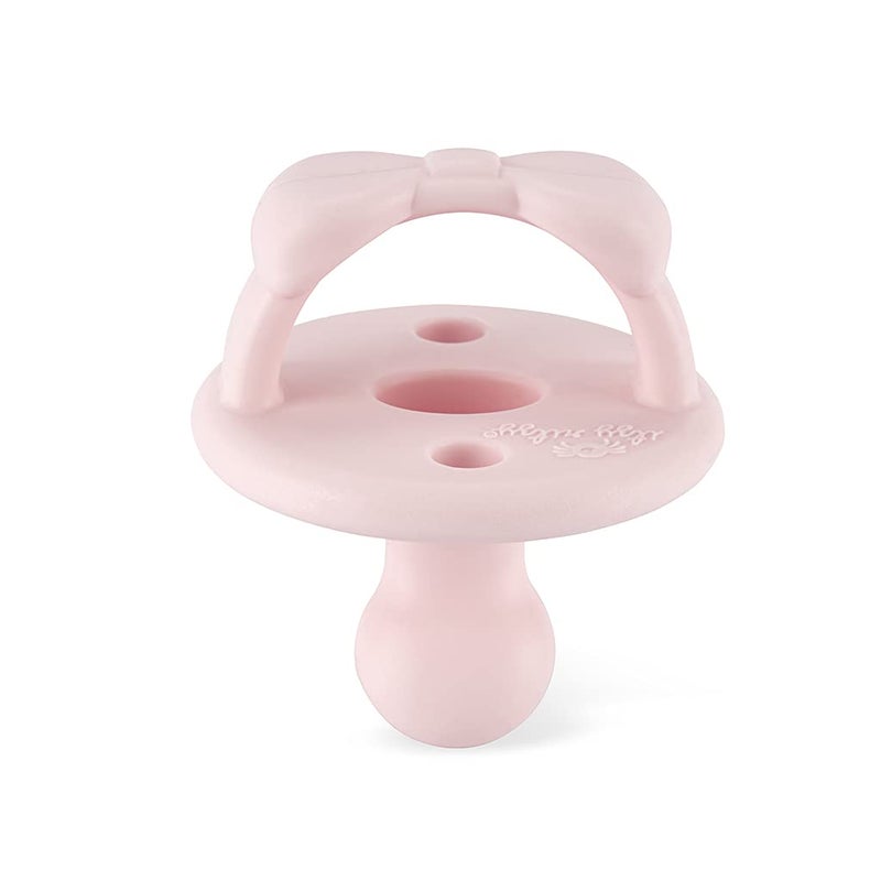 Itzy Ritzy Silicone Orthodontic Pacifiers - Itzy Soother Pacifiers with Collapsible Handle & Two Air Holes for Added Safety, Baby Pacifier For Ages 6-18 Months (Ballet Slipper & Primrose) - Image 4