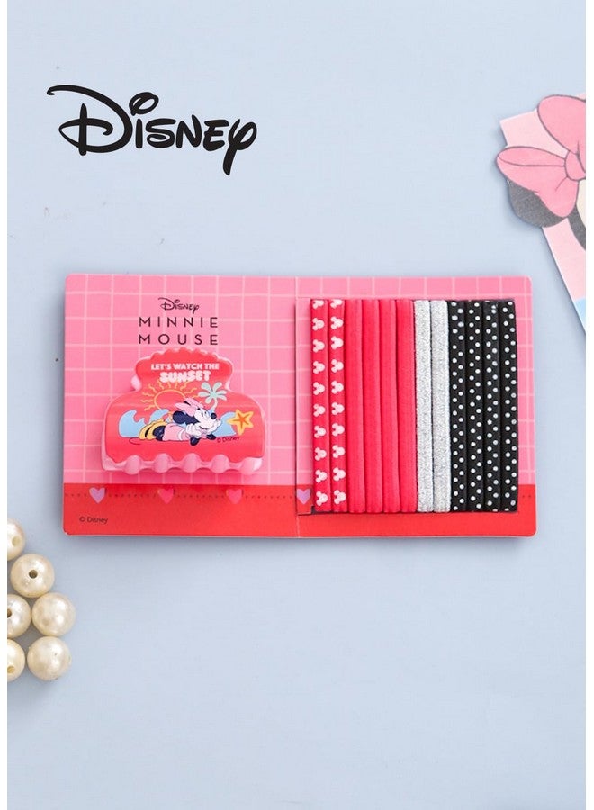 Yellow Bee Disney Minnie Mouse Hair Tie Set with Matching Clutcher - Red, Black & White, 13-Piece - Image 2