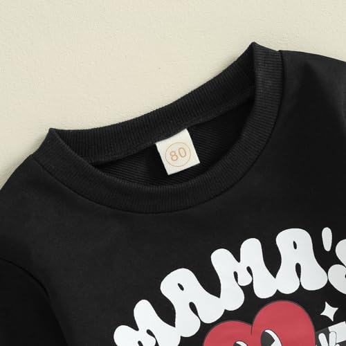 Thorn Tree Toddler Boys Girls Clothes Mama's Valentiens Sweatshirt Long Pants Spring Winter Unisex Baby Outfits - Image 3