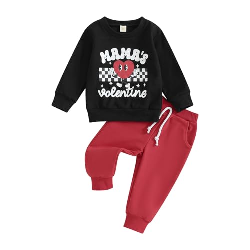 Thorn Tree Toddler Boys Girls Clothes Mama's Valentiens Sweatshirt Long Pants Spring Winter Unisex Baby Outfits - Image 1