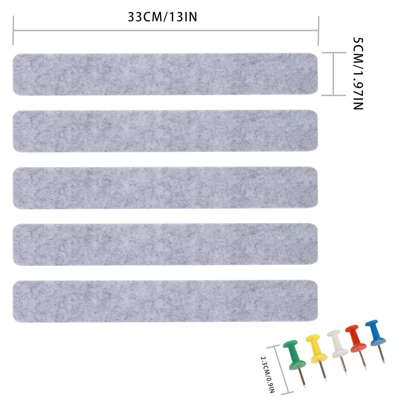 Henandou Bulletin Board Cork Board Cork Boards for Walls Cork Board for Office Pin Board Bulletin Boards for Walls (Grey) - Image 2