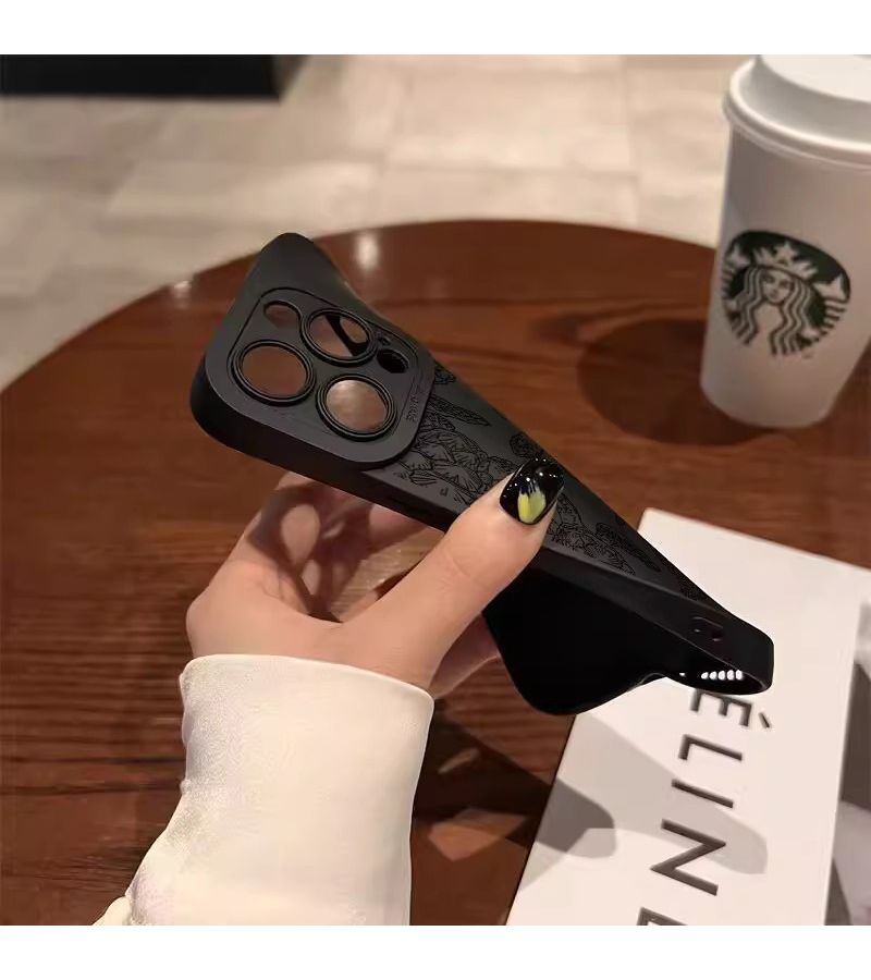 1 Piece Black Turtle Frosted Phone Case Compatible With iPhone 12 Protective Cover - Image 5