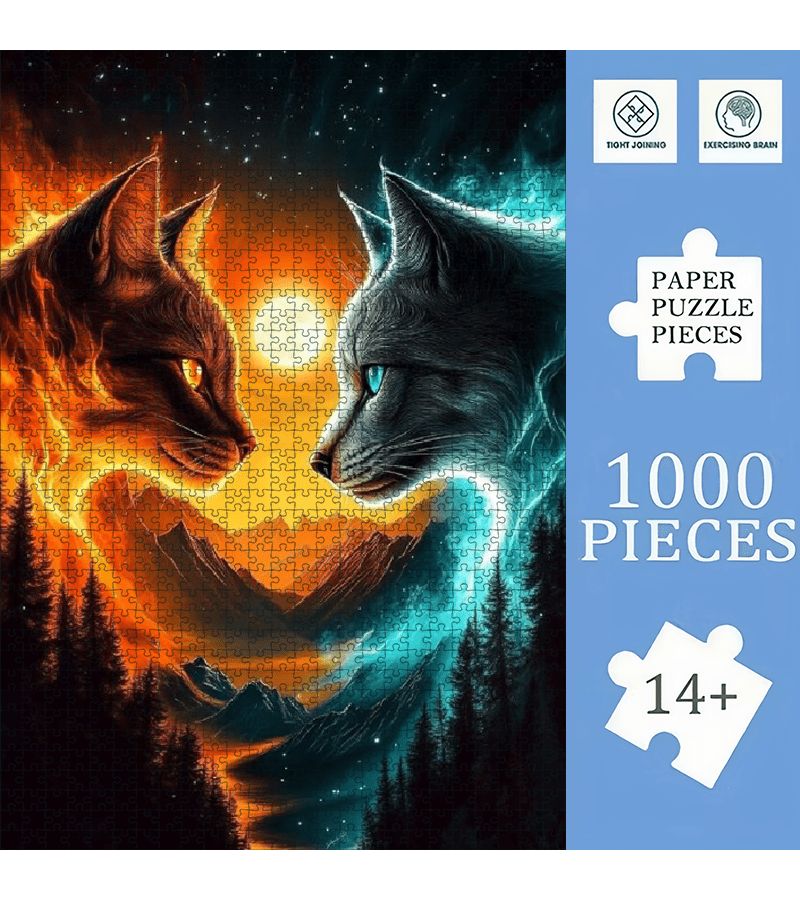 1000 Piece Puzzle 50x70cm Animal Mosaic Frameless Home Decor - Image 1