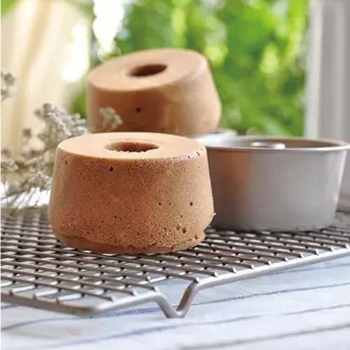 MGGi 4 Inch Nonstick Fluted Tube Cake Pan, 4 Pcs Mini Buntz Cake Cup Set, Carbon Steel Reusable Small Baking Mould Cup Mold Bakeware for Kugelhopf, Cake, Brownie, Jello, Bavarois - Gold - Image 5